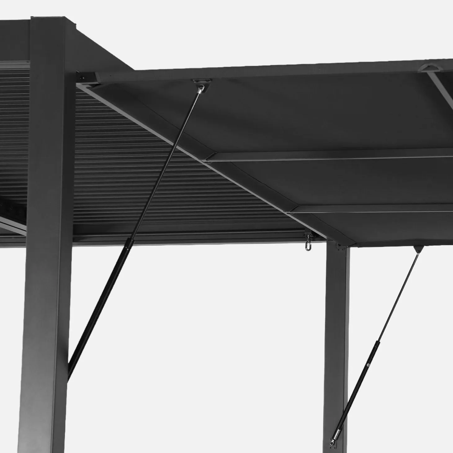 Pergola met lamellendak 4x3m met luifel 4m