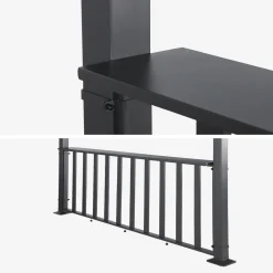 Pergola met lamellendak 3x3m met bar 3m