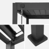 Pergola met lamellendak 4x3m met verticale lamellenwand 100cm en 130cm