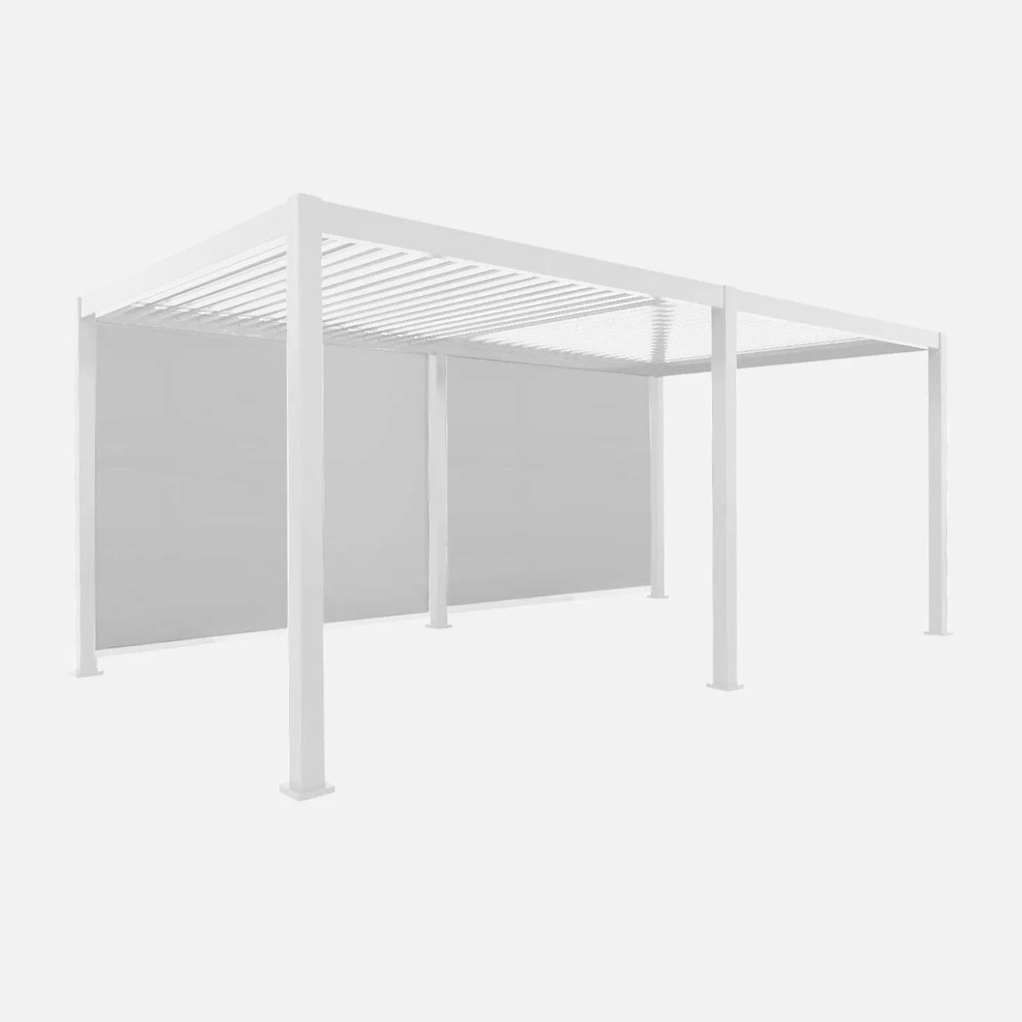Pergola met lamellendak 6x3m met 2 zonneschermen 3m