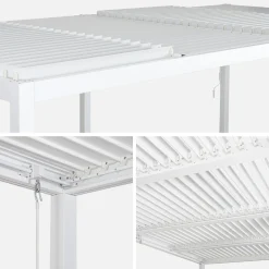 Pergola met lamellendak 6x3m met 2 zonneschermen 3m