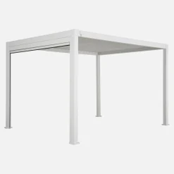 Pergola met lamellendak 4x3m met zonnescherm 3m