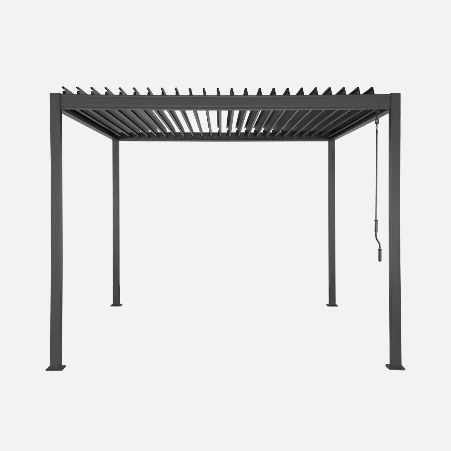 Pergola met lamellendak 3x3m van aluminium en staal met verstelbare lamellen