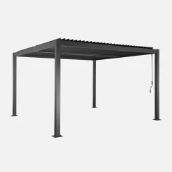 Pergola met lamellendak 3,6x3,6m verstelbare lamellen
