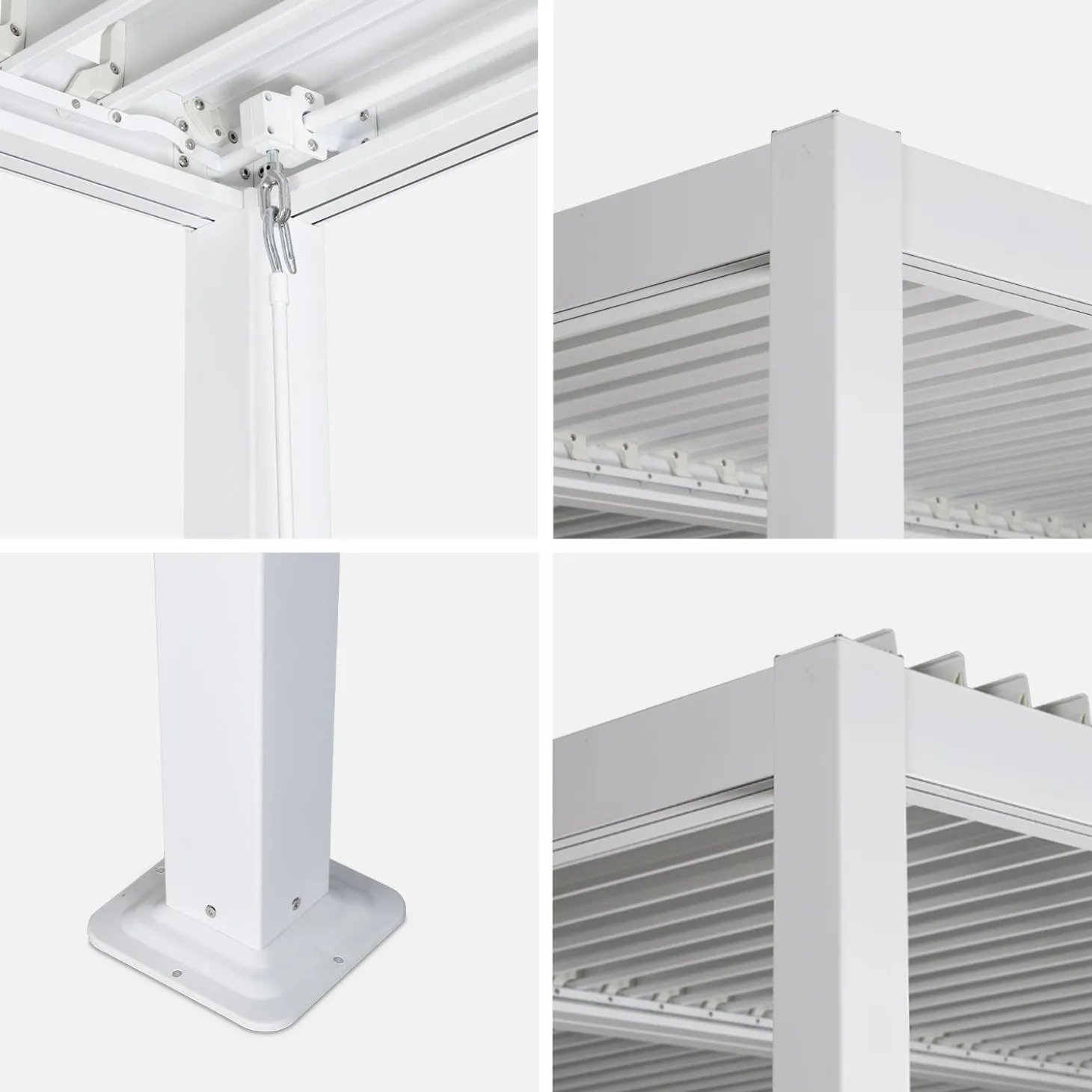 Pergola met lamellendak 3x3m verstelbare lamellen