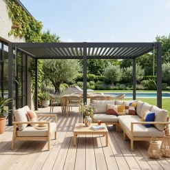 Pergola met lamellendak 6x3m verstelbare lamellen
