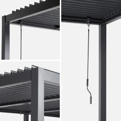 Pergola met lamellendak 6x3m verstelbare lamellen
