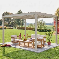 Pergola met lamellendak 4x3m verstelbare lamellen