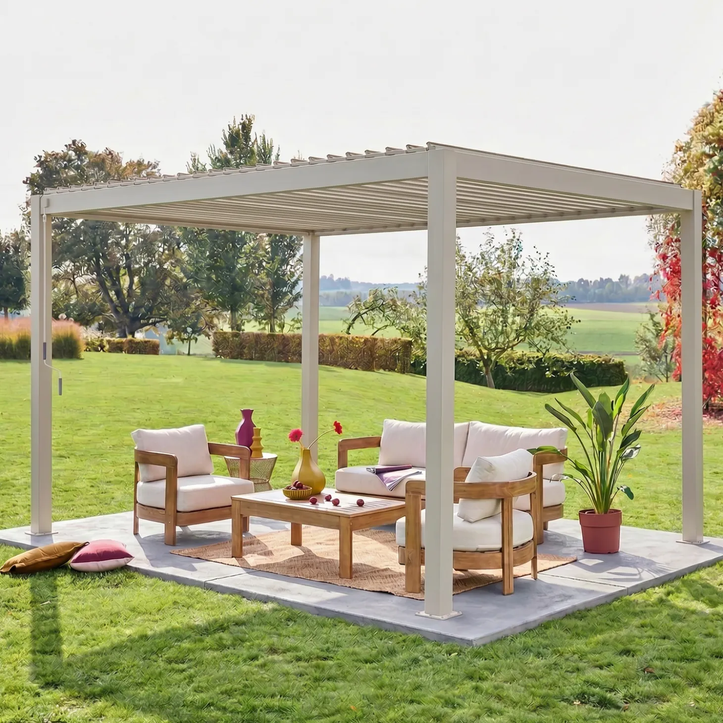Pergola met lamellendak 4x3m verstelbare lamellen
