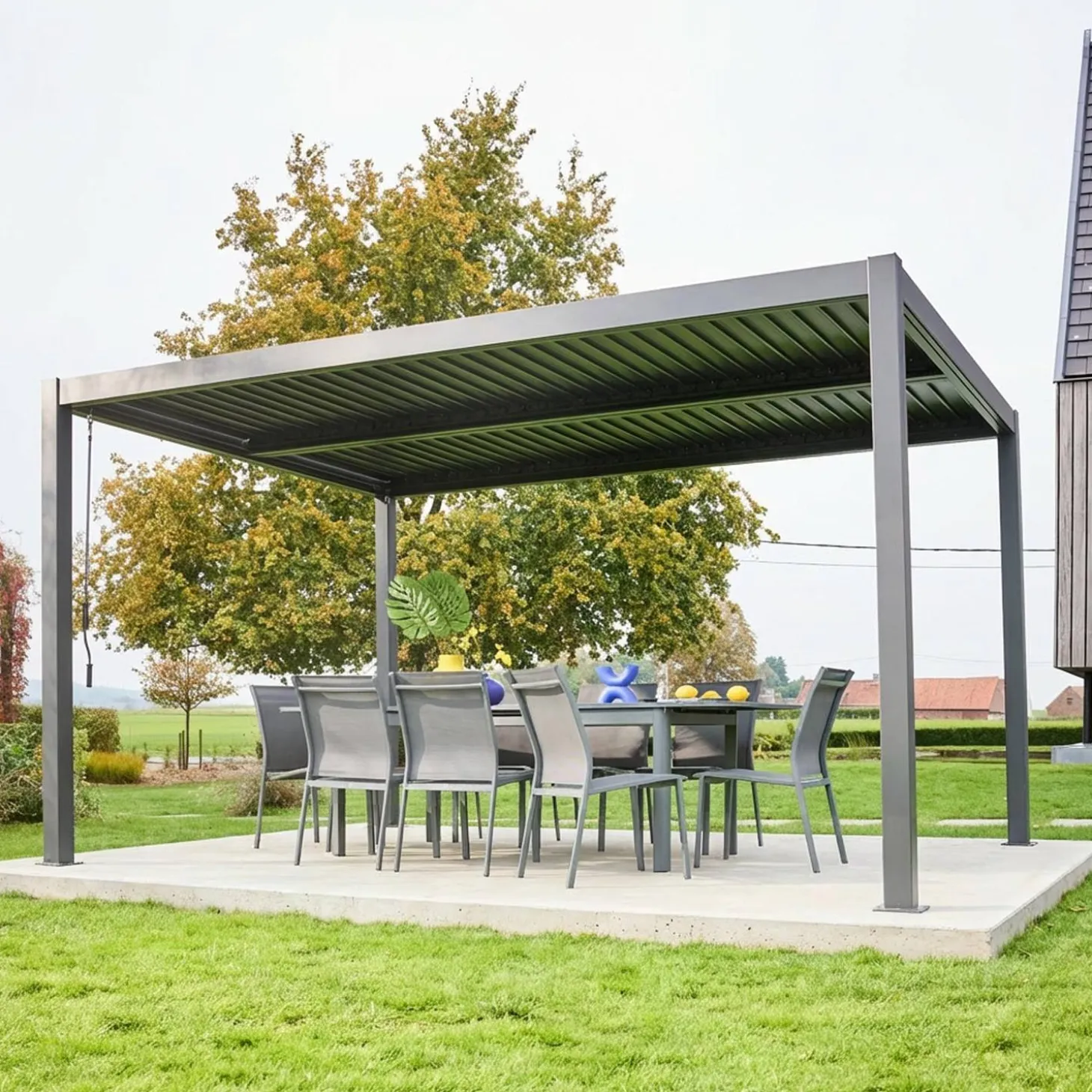 Pergola met lamellendak 4x3m verstelbare lamellen