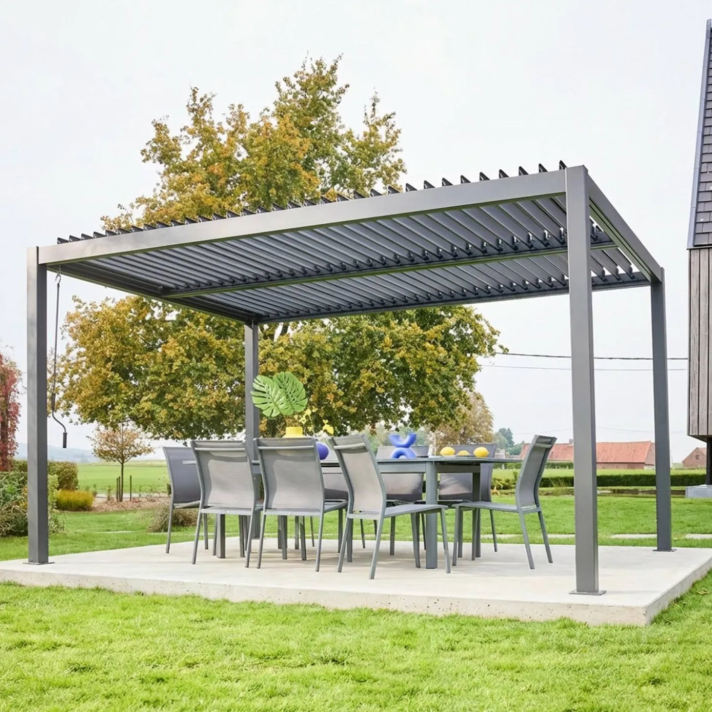 Pergola met lamellendak 4x3m verstelbare lamellen