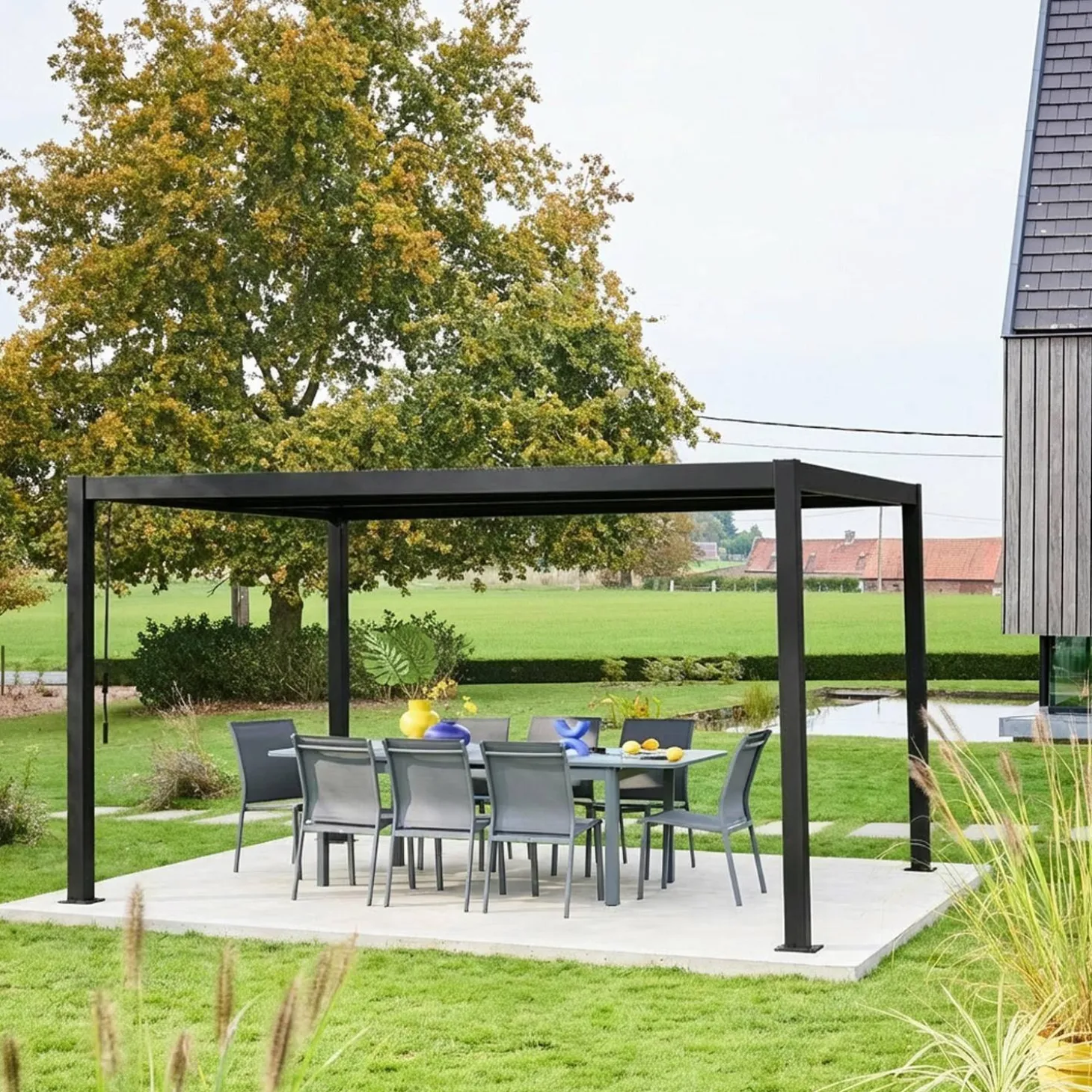 Pergola met lamellendak 4x3m verstelbare lamellen