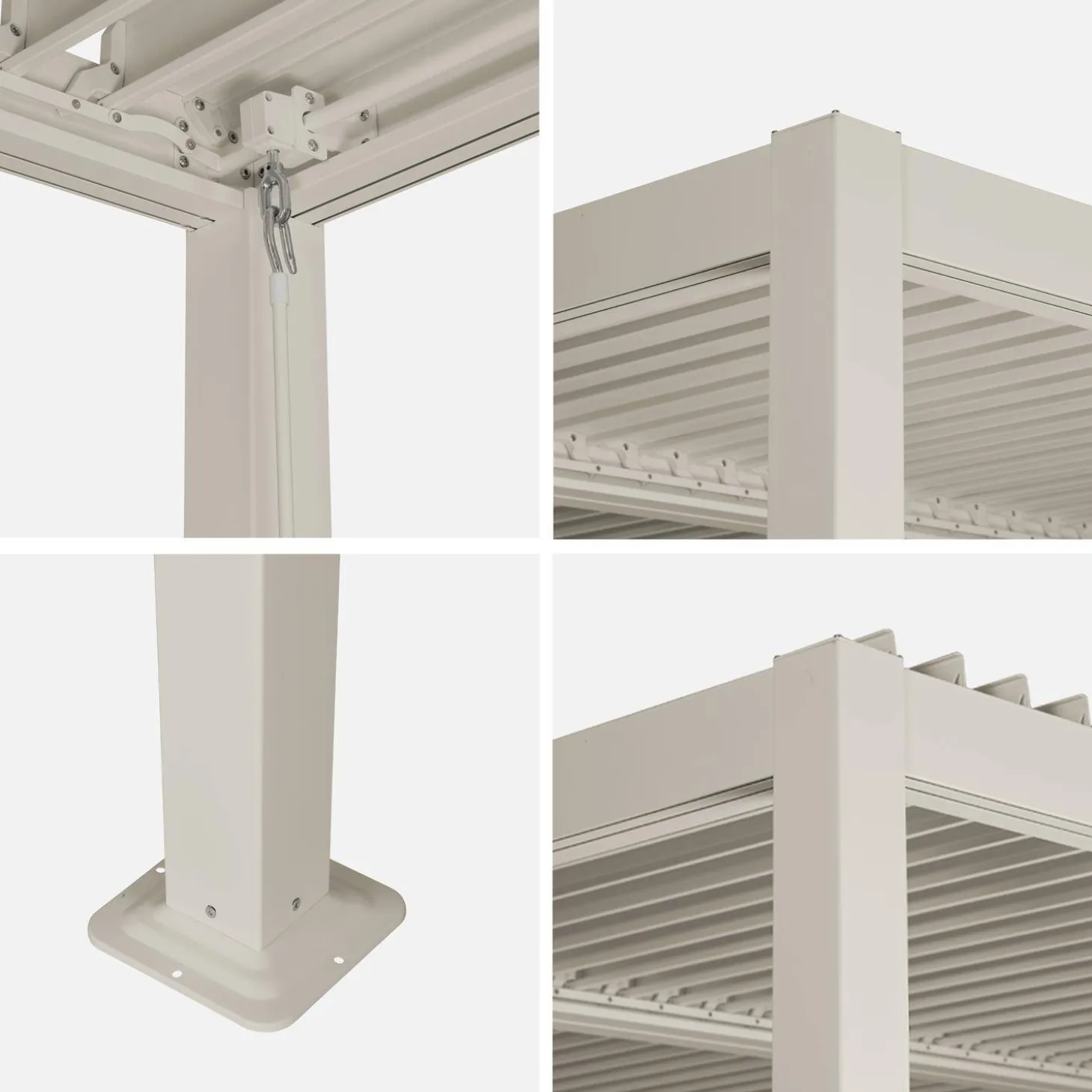 Pergola met lamellendak 3,6x3,6m verstelbare lamellen
