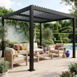 Pergola met lamellendak 3x3m verstelbare lamellen