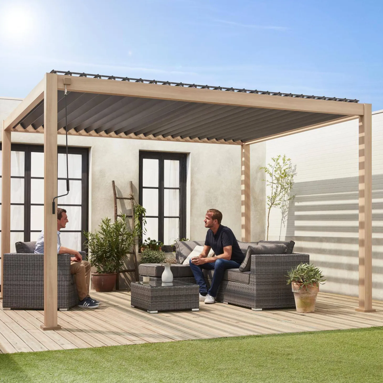Pergola met lamellendak 4x3m verstelbare lamellen