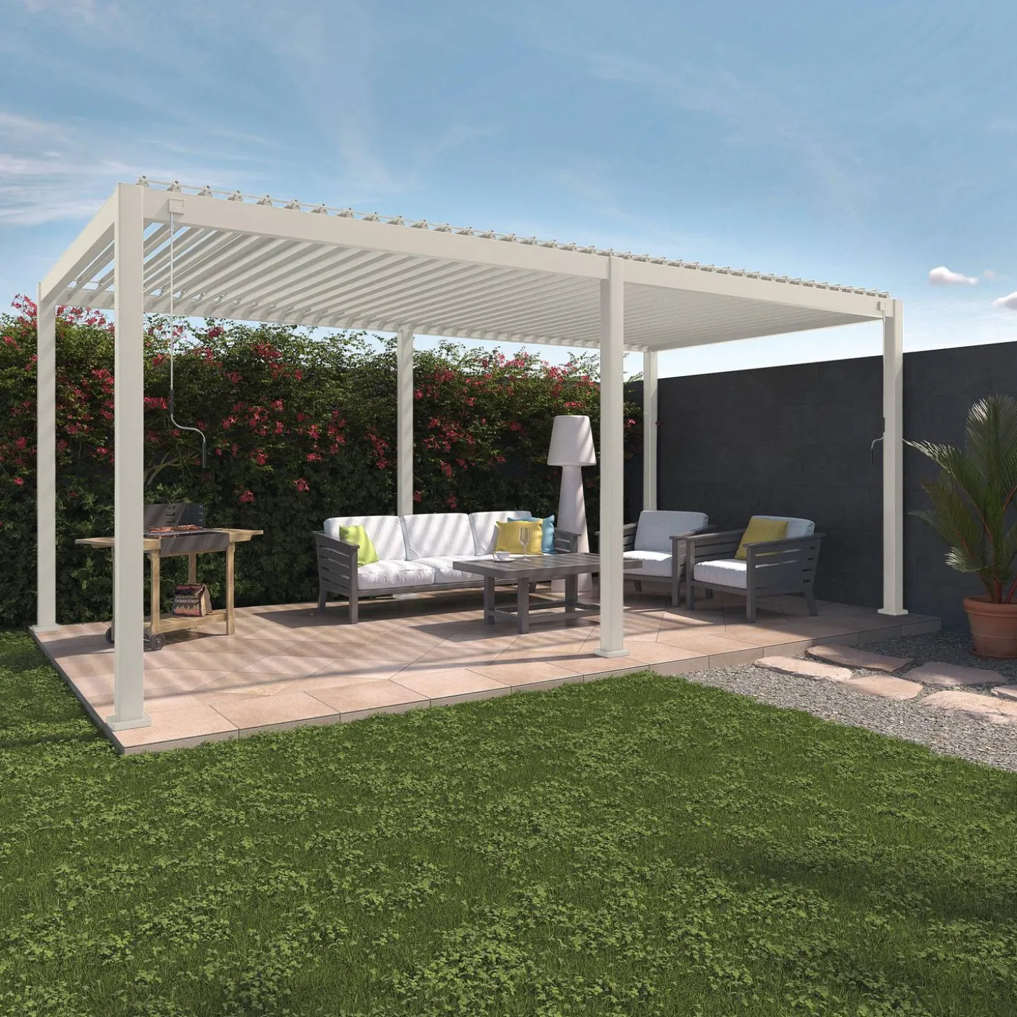Pergola met lamellendak 6x3m verstelbare lamellen