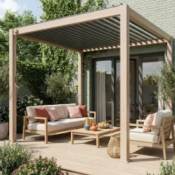 Pergola met lamellendak 3x3m V2 verstelbare lamellen