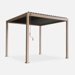 Pergola met lamellendak 3x3m V2 verstelbare lamellen