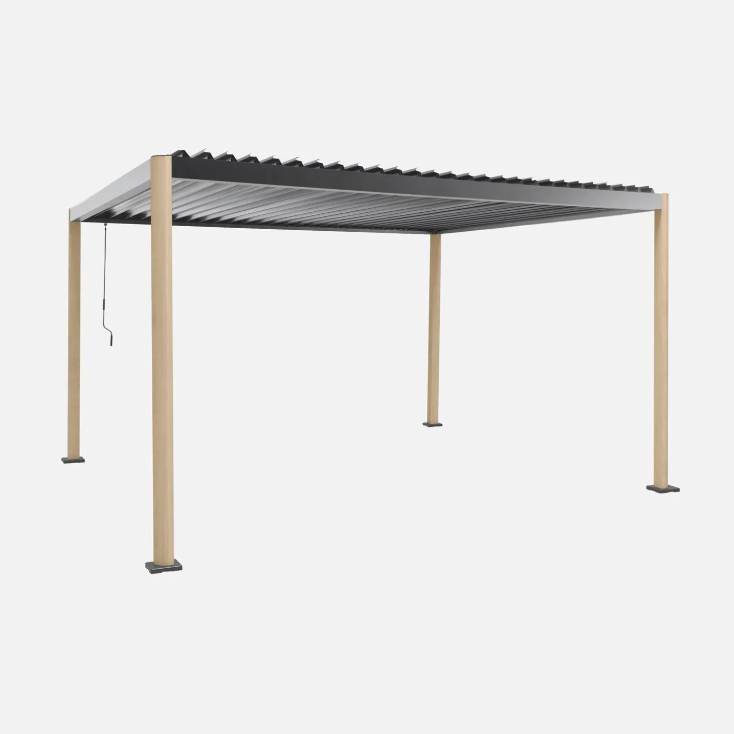 Pergola met verstelbaar lamellendak aluminium en staal 4x3m