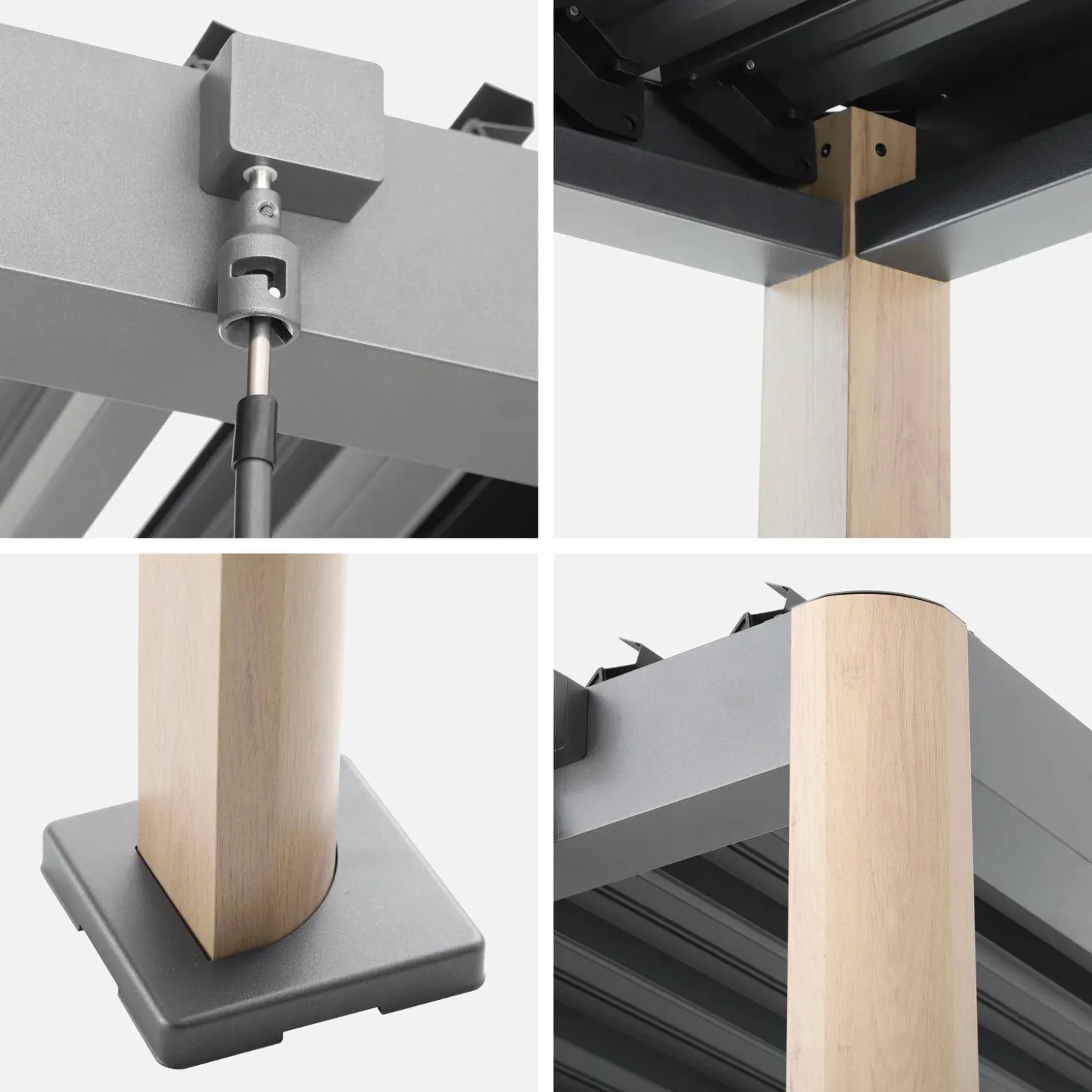 Pergola met verstelbaar lamellendak aluminium en staal 4x3m