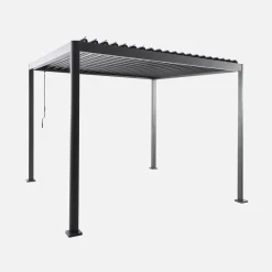 Pergola met verstelbaar lamellendak aluminium en staal 3x3m