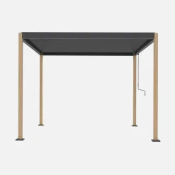 Pergola met verstelbaar lamellendak aluminium en staal 3x3m