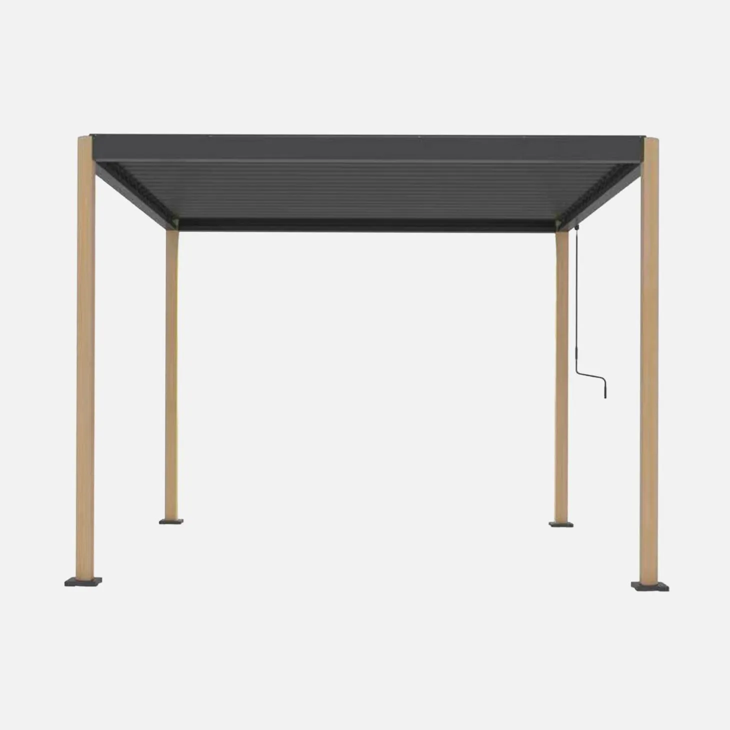 Pergola met verstelbaar lamellendak aluminium en staal 3x3m