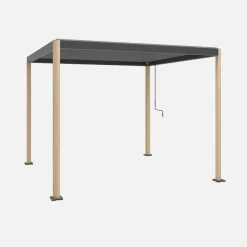 Pergola met verstelbaar lamellendak aluminium en staal 3x3m
