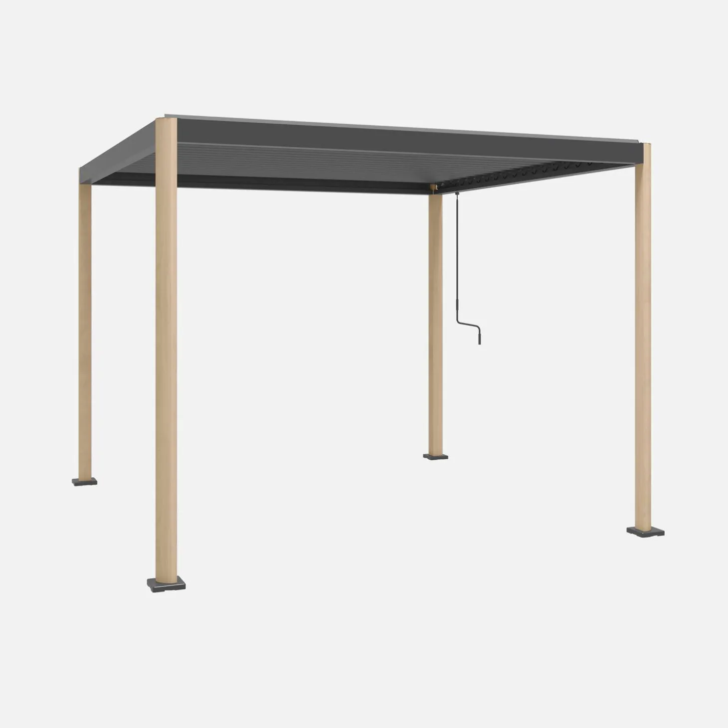 Pergola met verstelbaar lamellendak aluminium en staal 3x3m