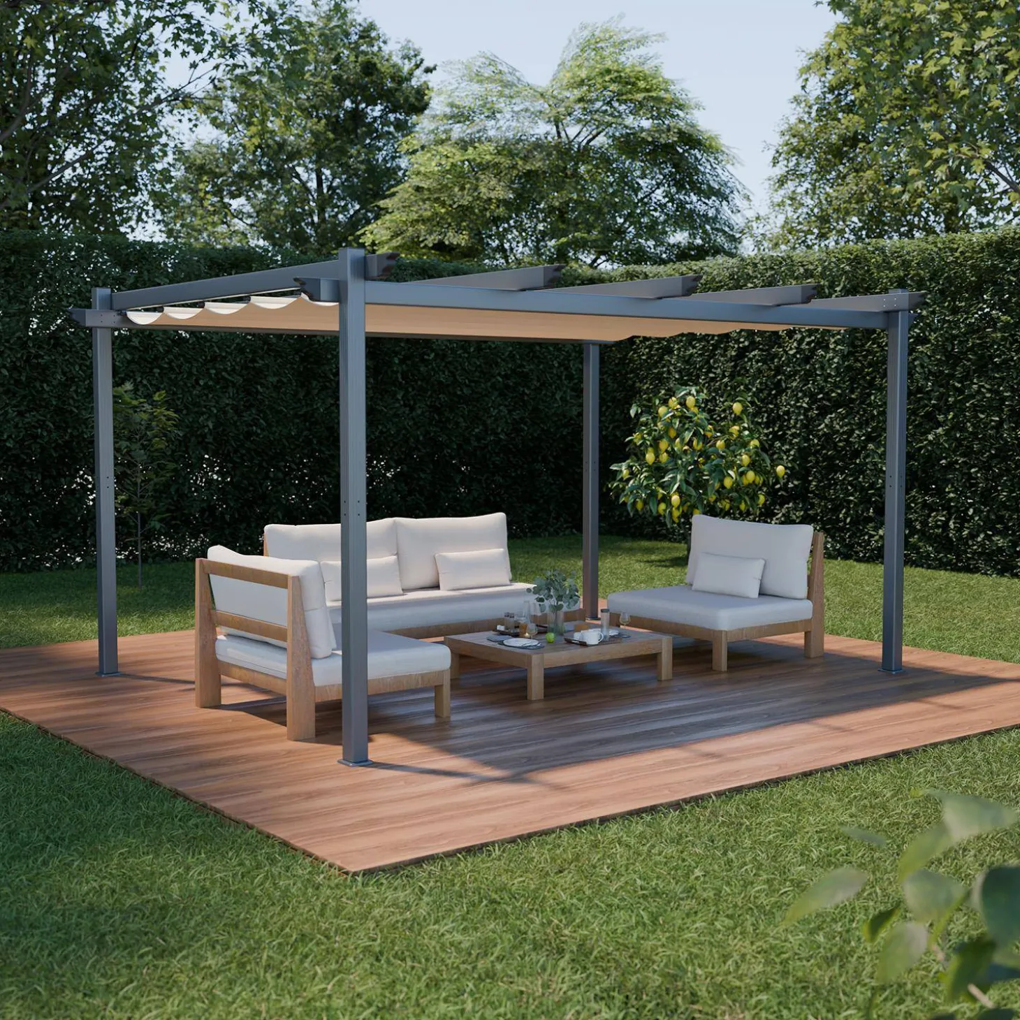 Pergola van aluminium 3x4m