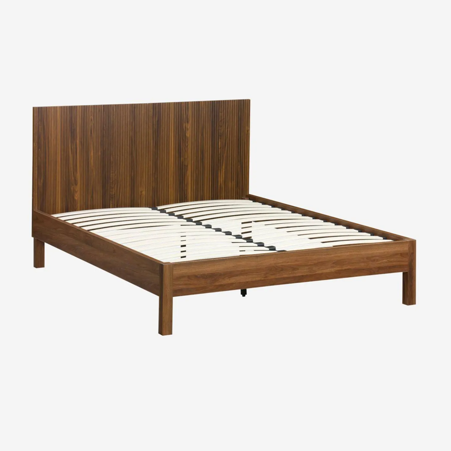 2-persoonsbed met lattenbodem en hoofdbord 140x190cm houtdecor