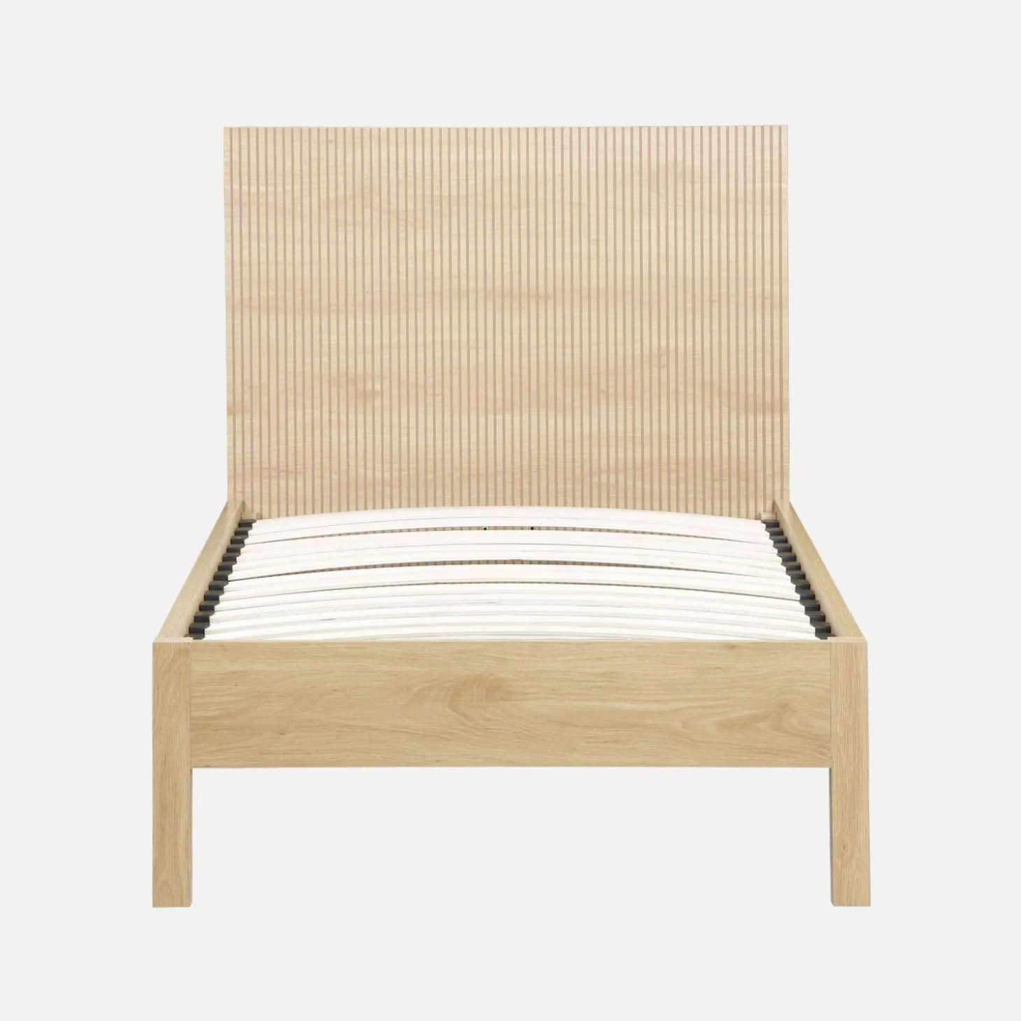 1-persoonsbed met lattenbodem en hoofdbord 90x190cm houtdecor