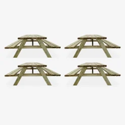 Picknicktafel, set van 4