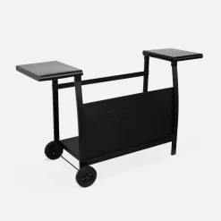 Plancha gas 4 branders roestvrij staal 10kW met trolley