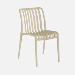 Plastic tuinstoel, stapelbaar (set van 4)