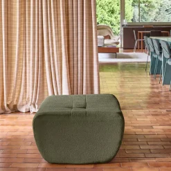 Poef, voetenbankje voor Sokol fauteuil met boucléstof