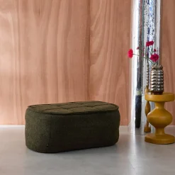 Poef, voetenbank voor Boni fauteuil bouclé stof 1 zitplaats