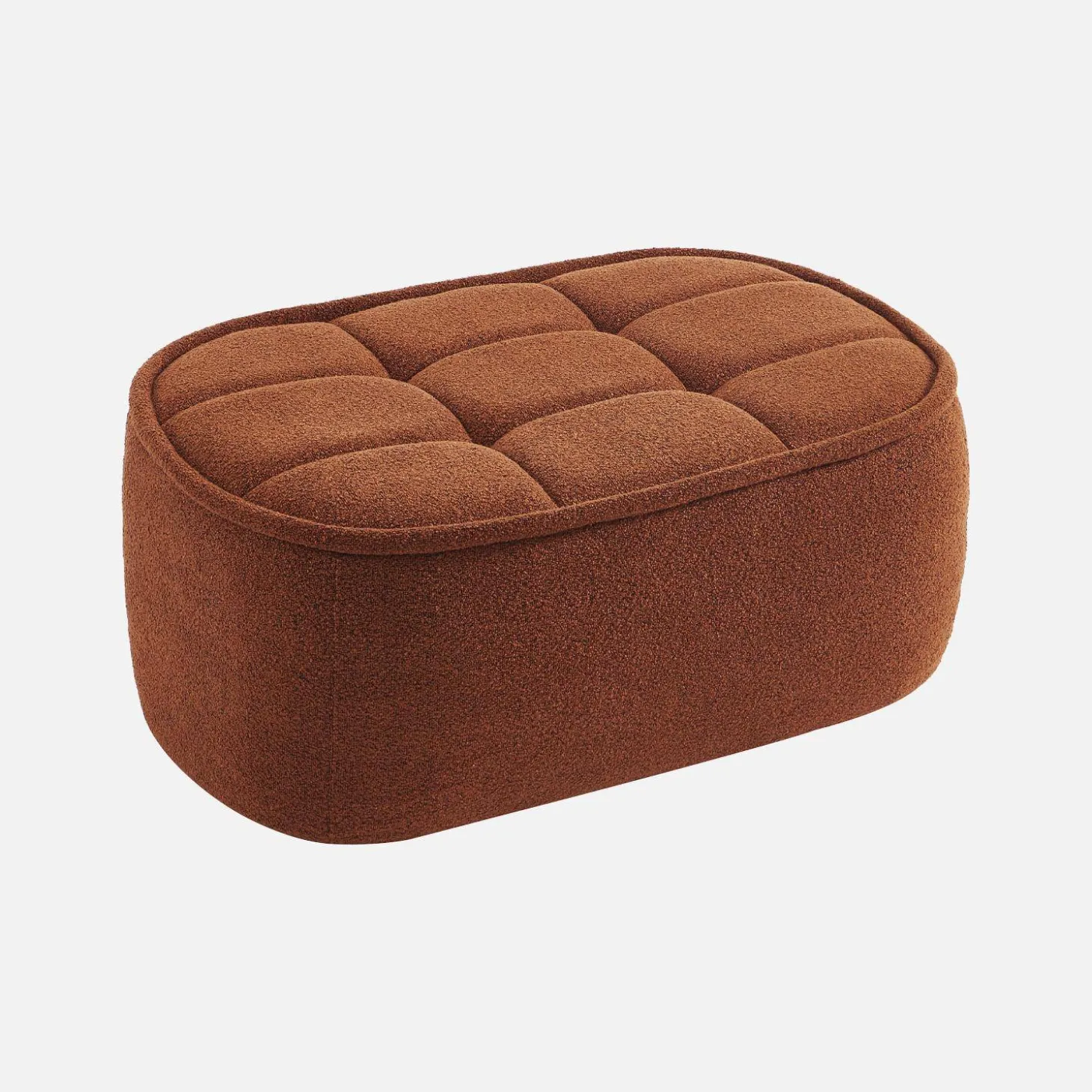Poef, voetenbank voor Boni fauteuil bouclé stof 1 zitplaats
