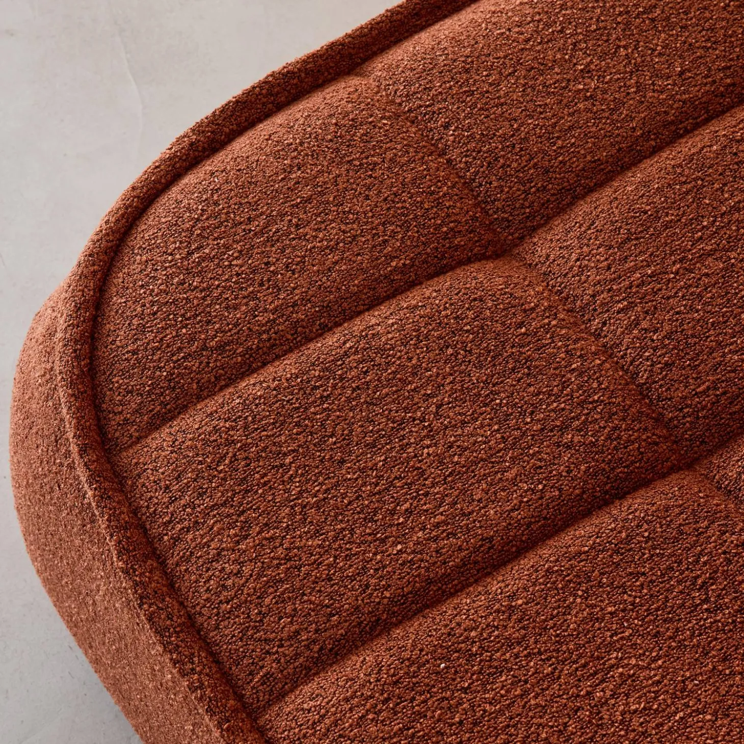 Poef, voetenbank voor Boni fauteuil bouclé stof 1 zitplaats