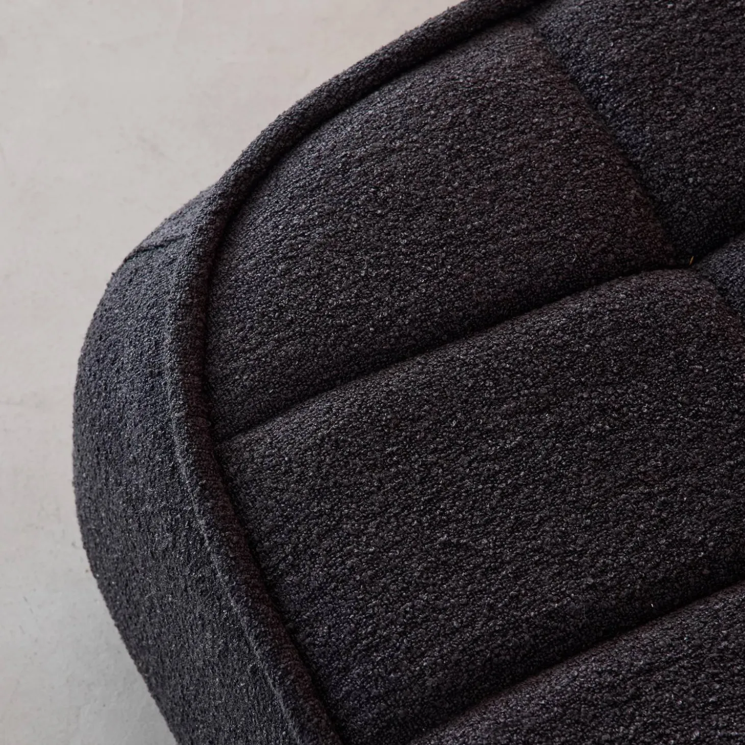 Poef, voetenbank voor Boni fauteuil bouclé stof 1 zitplaats