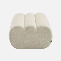 Poef, voetenbank voor Nova fauteuil getextureerde bouclé