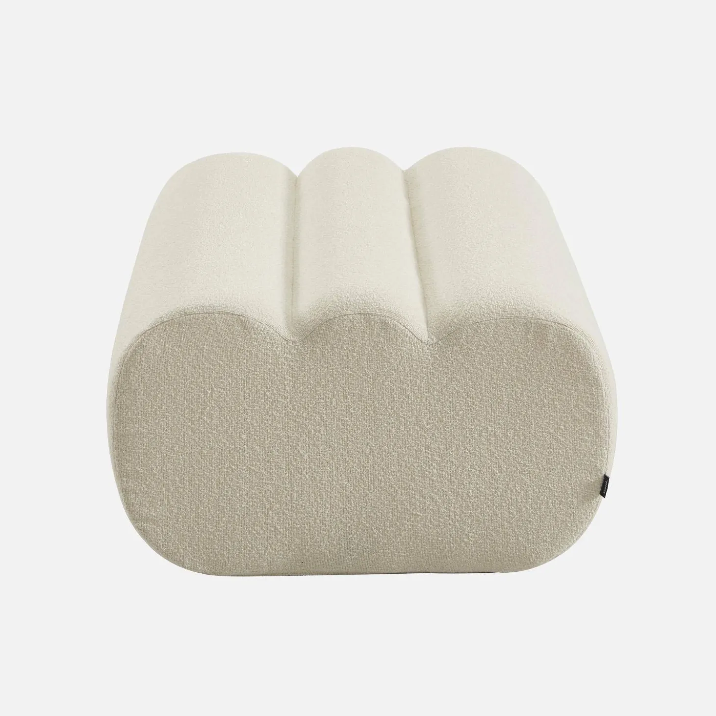 Poef, voetenbank voor Nova fauteuil getextureerde bouclé