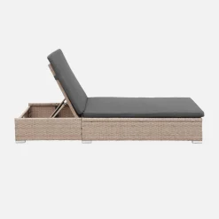 Polyester geweven hars ligstoel, multi-positie (set van 2)