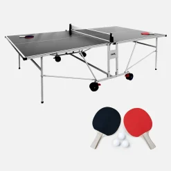 Premium tafeltennistafel voor buiten met 2 rackets en 3 ballen