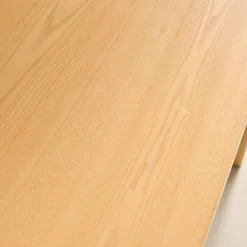 Rechthoekige eettafel van rubberhout en essenfineer 6 plaatsen
