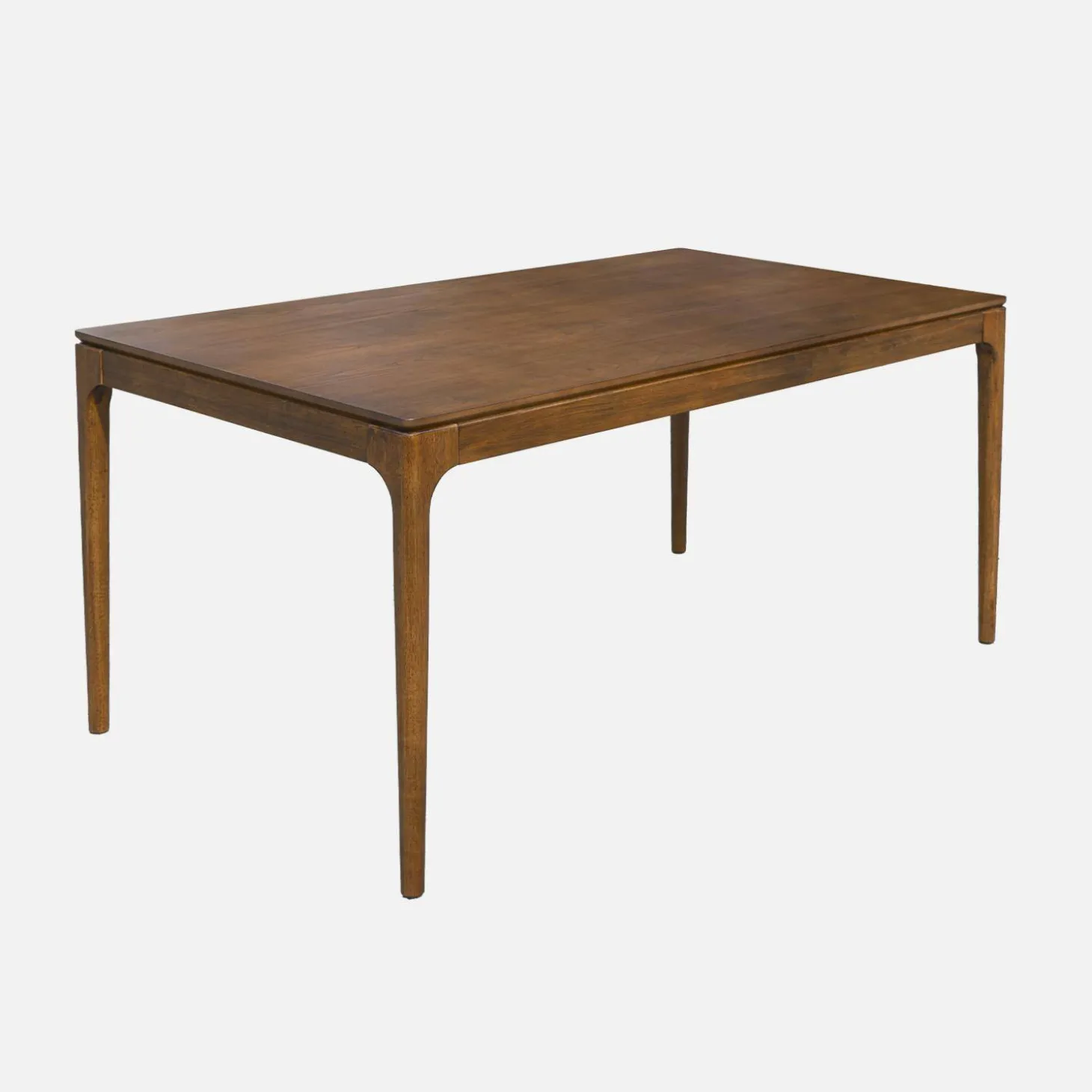 Rechthoekige eettafel van rubberhout en essenfineer 6 plaatsen