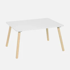 Rechthoekige kindertafel grenenhout 4 stoelen