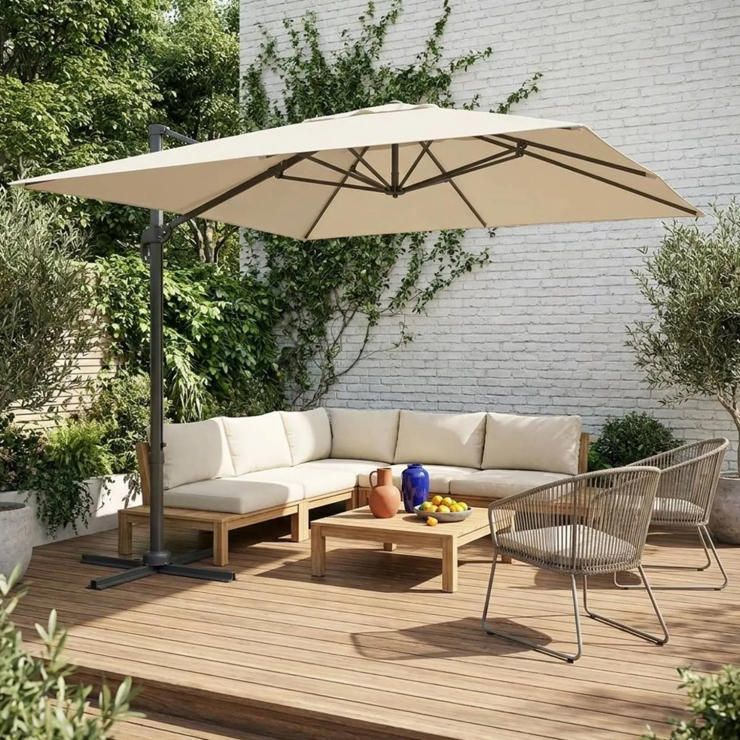 Rechthoekige parasol 3x4m