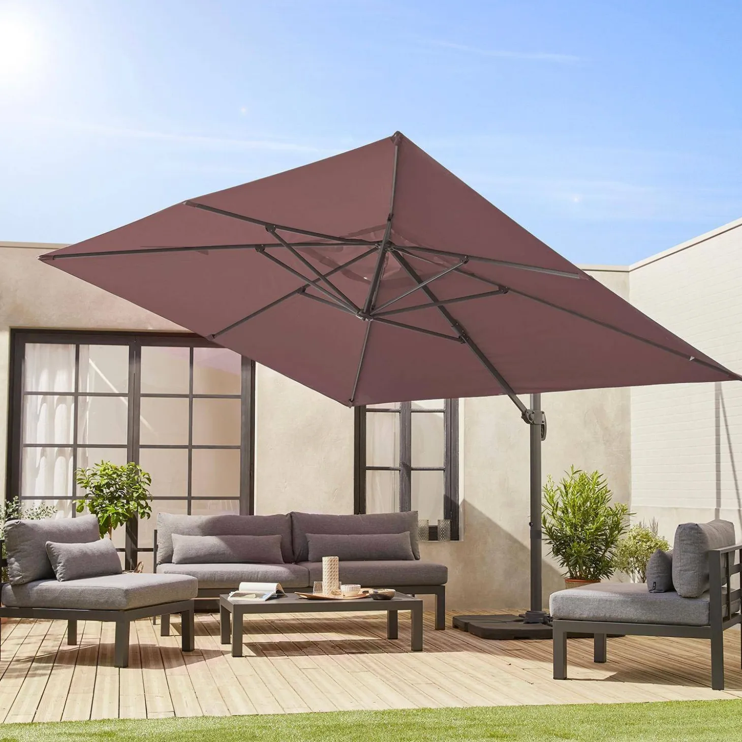 Rechthoekige parasol 3x4m