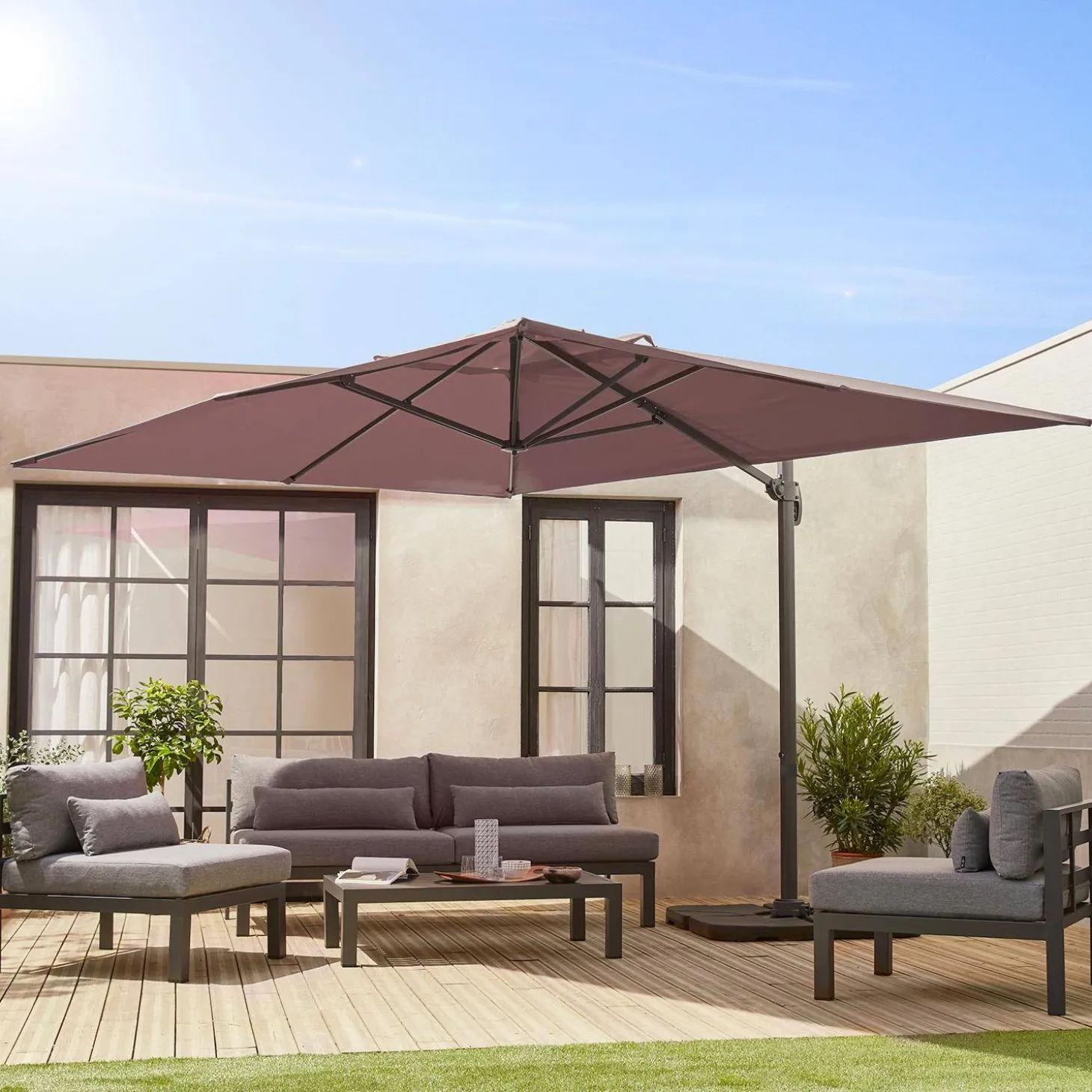 Rechthoekige parasol 3x4m